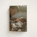 "Our Merry Little Christmas" - Holiday Birth Announcement Cards in Sugar by Jenna Holcomb - Folded Card