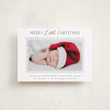 "Merry Scallop" - Holiday Birth Announcement Cards in Holly by Hooray Creative - Front