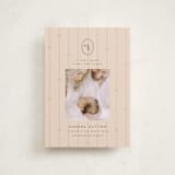 "first christmas monogram" - Holiday Birth Announcement Cards in Blush by Ellen Schlegelmilch - Front