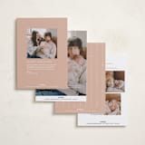 "first christmas monogram" - Holiday Birth Announcement Cards in Blush by Ellen Schlegelmilch - Back of Card Options