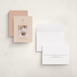 "first christmas monogram" - Holiday Birth Announcement Cards in Blush by Ellen Schlegelmilch - Assembled
