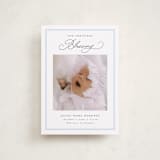 "Christmas Blessing" - Holiday Birth Announcement Cards in Sky by Nicoletta Savod - Front