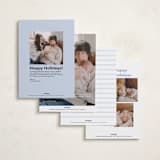 "Christmas Blessing" - Holiday Birth Announcement Cards in Sky by Nicoletta Savod - Back of Card Options