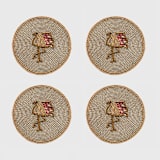 "Flamingo coasters" - Coasters in gold by Joanna Buchanan