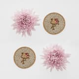 "Flamingo coasters" - Coasters in gold by Joanna Buchanan