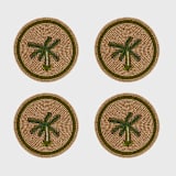 "Palm tree coasters" - Coasters in green by Joanna Buchanan