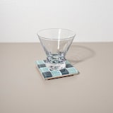 "Glass Tile Coaster in Mermaid" - Coasters in blue by Subtle Art Studios