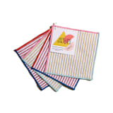 "Carnival Stripe Cocktail Napkins (Set of 4)" - Coasters in multicolor by ATELIER SAUCIER