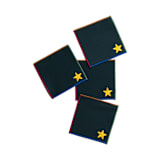 "Varsity Cocktail Napkins (Set of 4)" - Coasters in green by ATELIER SAUCIER