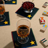 "Varsity Cocktail Napkins (Set of 4)" - Coasters in green by ATELIER SAUCIER