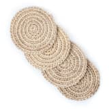 "S/4 Fique Spiral Coasters" - Coasters in beige by Powered By People