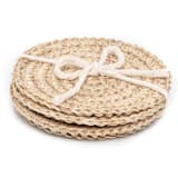"S/4 Fique Spiral Coasters" - Coasters in beige by Powered By People