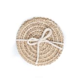 "S/4 Fique Spiral Coasters" - Coasters in beige by Powered By People