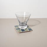 "Glass Tile Coaster in Dusted Moss" - Coasters in green by Subtle Art Studios