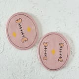 "Floral Illustrated Oval Coaster Set" - Coasters in pink by Quiet Clementine