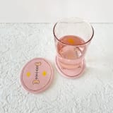 "Floral Illustrated Oval Coaster Set" - Coasters in pink by Quiet Clementine