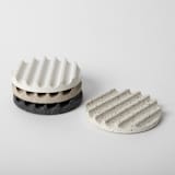 "Grey Scale Terrazzo Coasters (Set of 4)" - Coasters in gray by Pretti.Cool