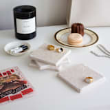 "Marble Coaster Set (ROMAN)" - Coasters in white by the parmatile shop