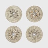 "Snowflake coaster" - Coasters in gold by Joanna Buchanan