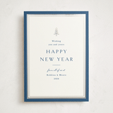"Edged" - Holiday Cards in Blue Spruce by Amy Kross - Front