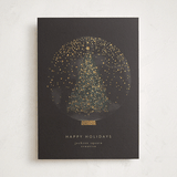 "Christmas Snowglobe" - Holiday Cards in Midnight by Lori Wemple - Front