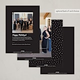 "Christmas Snowglobe" - Holiday Cards in Midnight by Lori Wemple - Back of Card Options