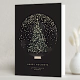 "Christmas Snowglobe" - Holiday Cards in Midnight by Lori Wemple - Folded Card