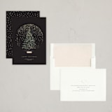 "Christmas Snowglobe" - Holiday Cards in Midnight by Lori Wemple - Assembled