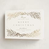 "Spread Cedars" - Holiday Cards in Snow by Amy Kross - Folded Card