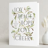 "Flora" - Holiday Cards in Greenery by Erin L. Wilson - Folded Card