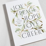"Flora" - Holiday Cards in Greenery by Erin L. Wilson - Detail