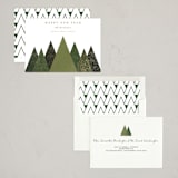 "Shimmering Christmas Trees" - Holiday Cards in Fir by Roopali - Assembled