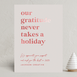 "Always Grateful" - Holiday Cards in Candy Cane by Louise Kay - Front
