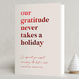 "Always Grateful" - Holiday Cards in Candy Cane by Louise Kay - Folded Card