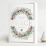 "Peace On Earth" - Holiday Cards in Candy Cane by Susan Moyal - Folded Card
