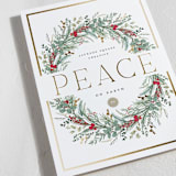 "Peace On Earth" - Holiday Cards in Candy Cane by Susan Moyal - Detail