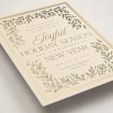 "Pine Border" - Holiday Cards in Eggnog by Erin German - Detail
