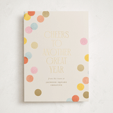 "Confetti Dots" - Holiday Cards in Peach by Ellen Schlegelmilch - Front