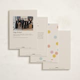 "Confetti Dots" - Holiday Cards in Peach by Ellen Schlegelmilch - Back of Card Options