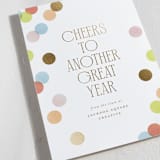"Confetti Dots" - Holiday Cards in Candy by Ellen Schlegelmilch - Detail