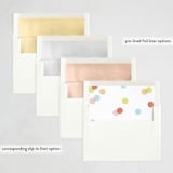 "Confetti Dots" - Holiday Cards in Candy by Ellen Schlegelmilch - Envelope Liner Options