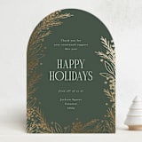 "Gilded Edge" - Holiday Cards in Forest by Michelle Taylor - Front