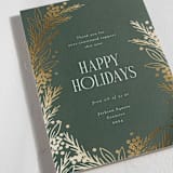 "Gilded Edge" - Holiday Cards in Forest by Michelle Taylor - Detail