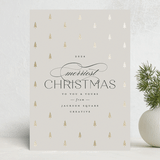 "Joyful Trees" - Holiday Cards in Ivory by Carolyn Nicks - Front