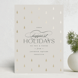 "Joyful Trees" - Holiday Cards in Ivory by Carolyn Nicks - Front
