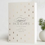"Joyful Trees" - Holiday Cards in Ivory by Carolyn Nicks - Folded Card