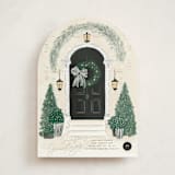 "A Door" - Holiday Cards in Noir by Jenna Holcomb - Front
