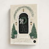 "A Door" - Holiday Cards in Noir by Jenna Holcomb - Folded Card