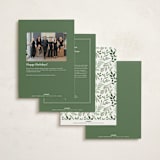 "Pine Wreath" - Holiday Cards in Pine Needle by Susan Moyal - Back of Card Options