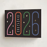 "Number Game" - Holiday Cards in Midnight by Inkblot Design - Folded Card